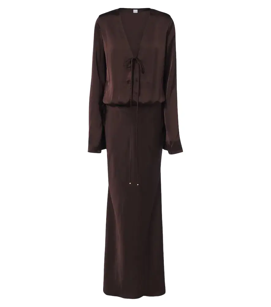 Bananhot Nema satin maxi dress