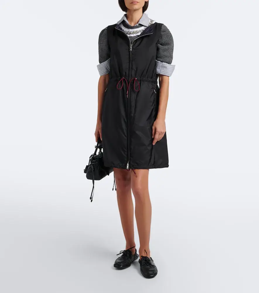 Prada Re-Nylon zip-up minidress | Thumbnail 4