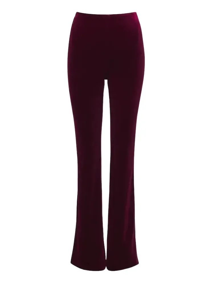 Velvet flared pants