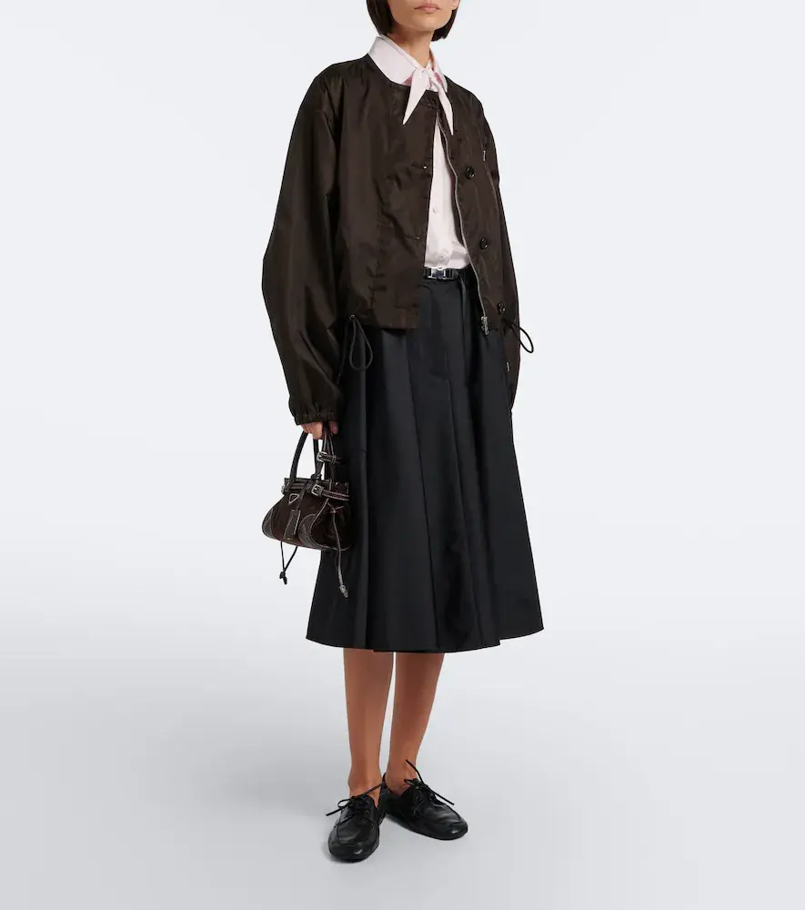 Prada Re-Nylon cropped jacket | Thumbnail 2 Prada Re-Nylon cropped jacket | Thumbnail 2