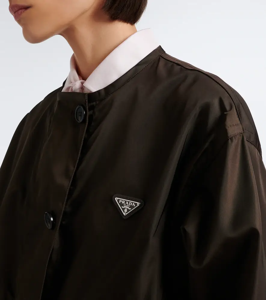 Prada Re-Nylon cropped jacket | Thumbnail 3 Prada Re-Nylon cropped jacket | Thumbnail 3