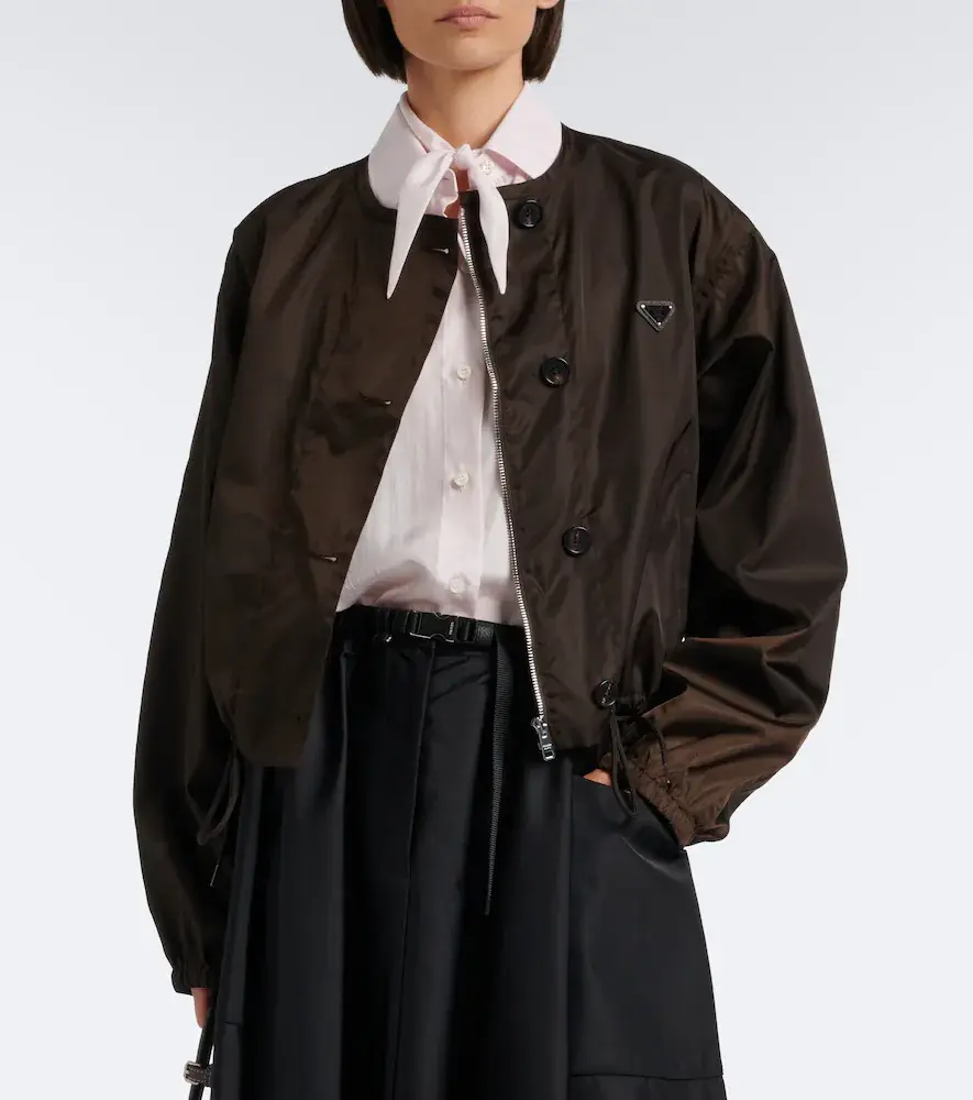 Prada Re-Nylon cropped jacket | Thumbnail 7 Prada Re-Nylon cropped jacket | Thumbnail 7