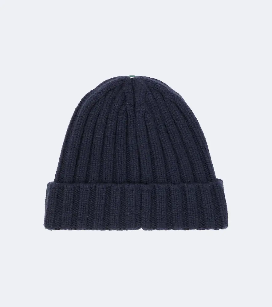 God’s True Cashmere Ribbed-knit cashmere beanie with malachite | Thumbnail 2