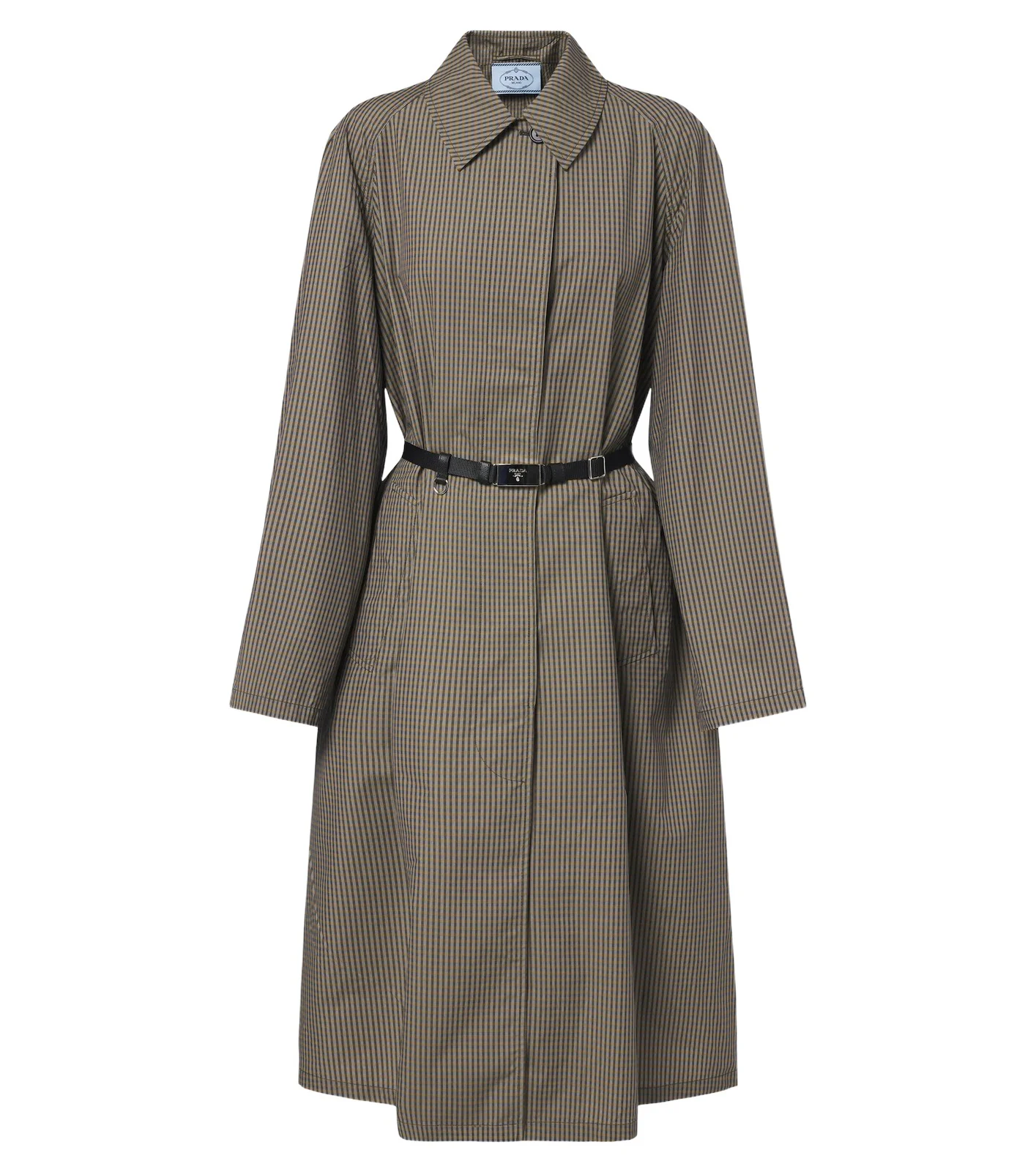 Prada Checked technical trench coat