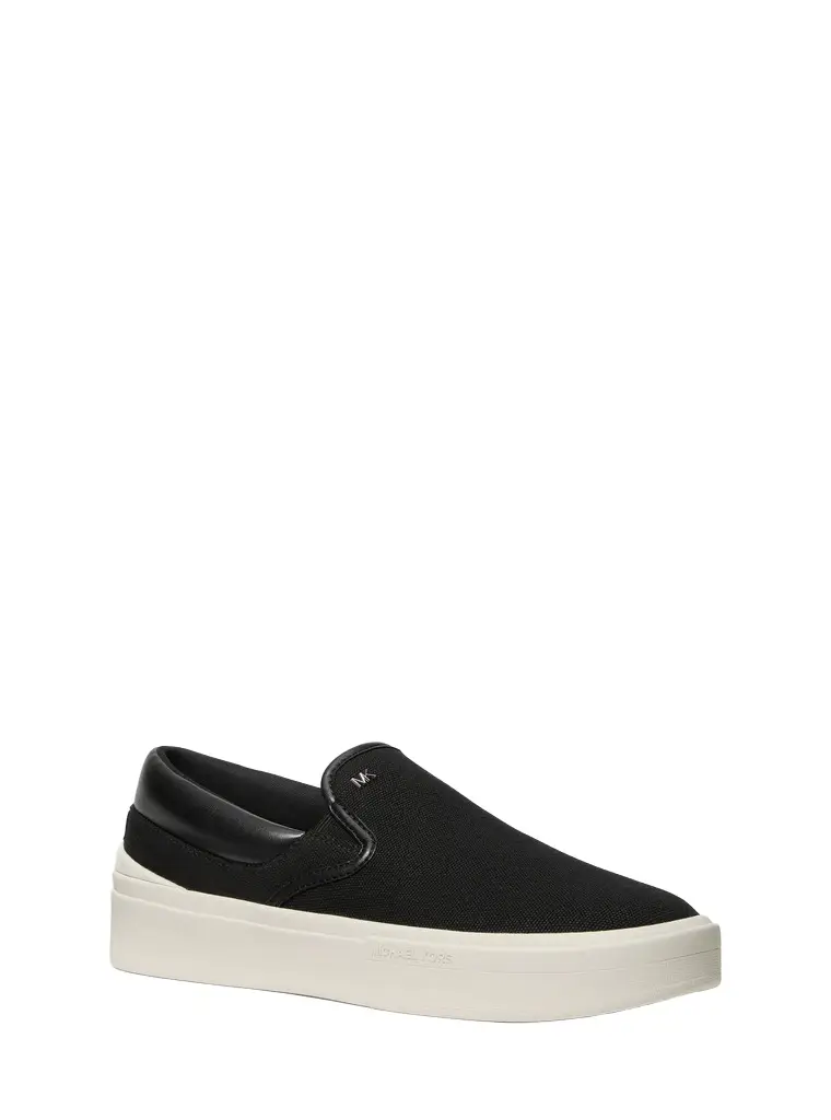 Michael Kors Collection Eddie Cotton Canvas Slip-On Sneaker in Black