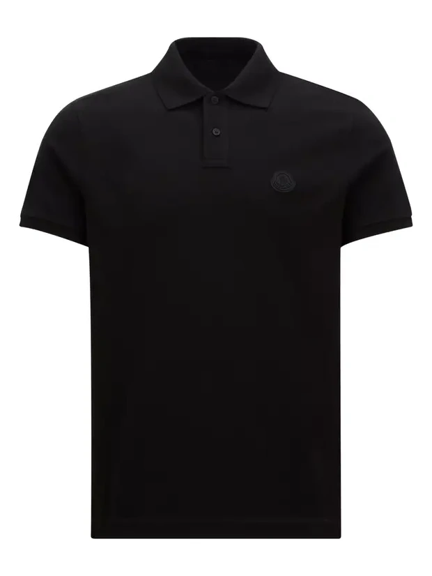 Logo Patch Cotton Piquet Polo Shirt