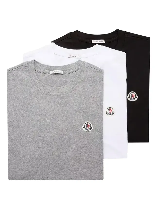 Logo Patch Cotton T-shirt (pack Of Three)