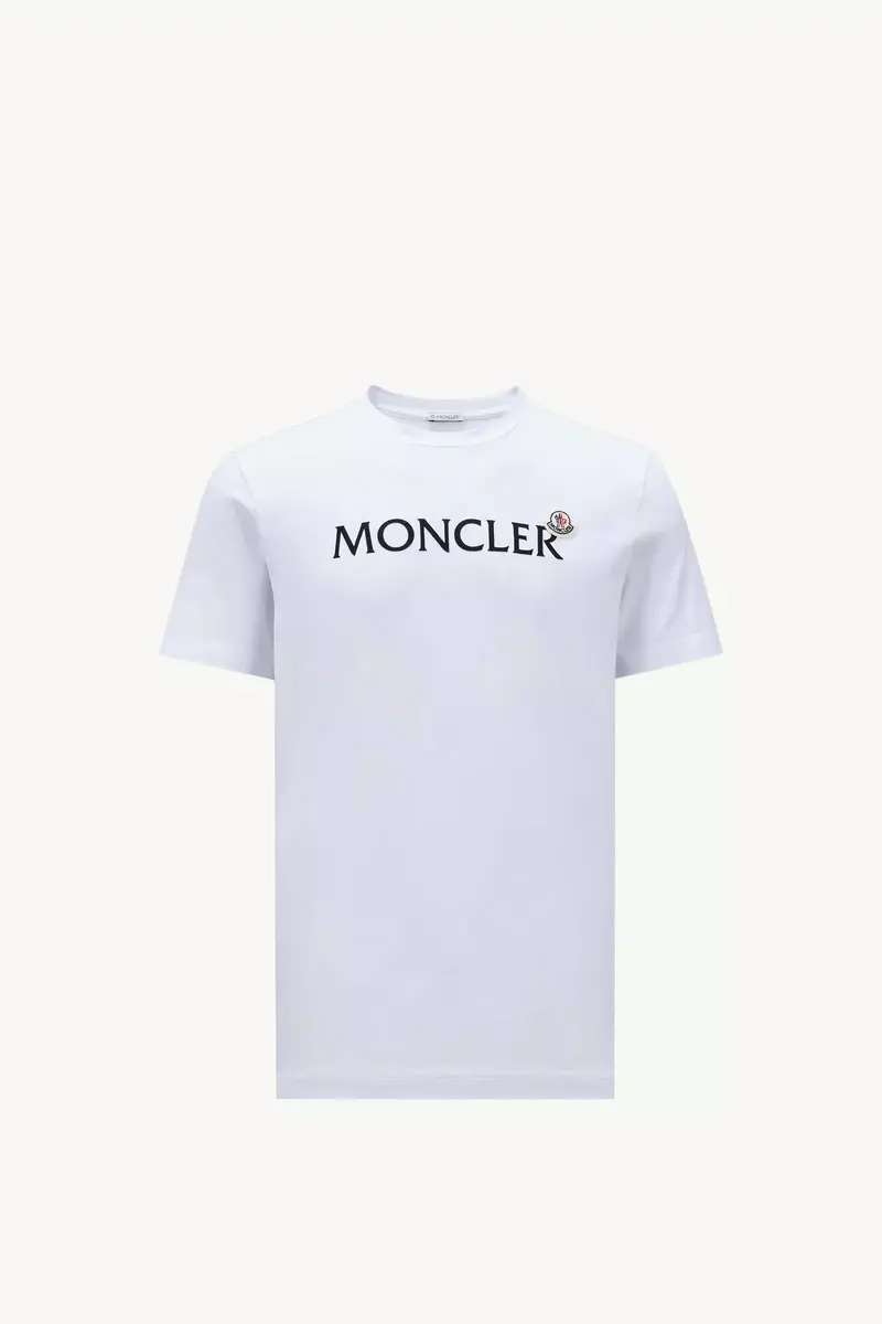Moncler Flocked Logo Cotton T-shirt | Thumbnail 2