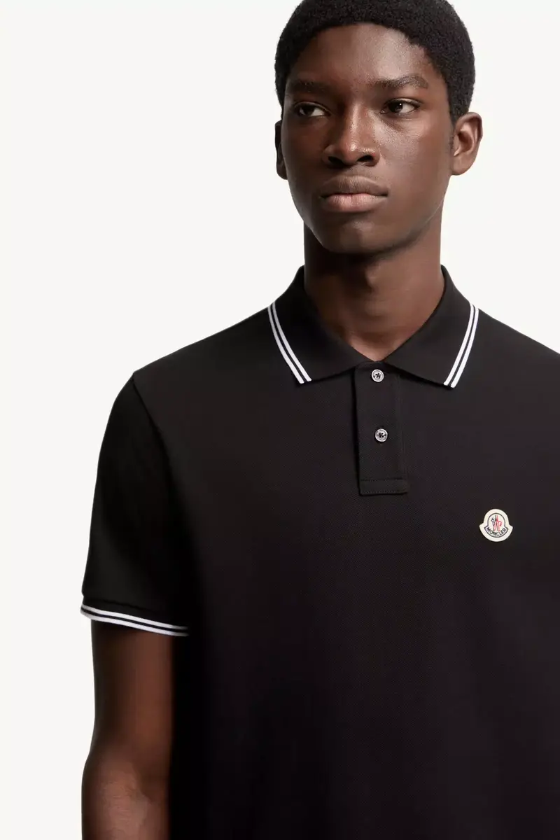 Moncler Logo Patch Cotton Polo Shirt | Thumbnail 7 Moncler Logo Patch Cotton Polo Shirt | Thumbnail 7