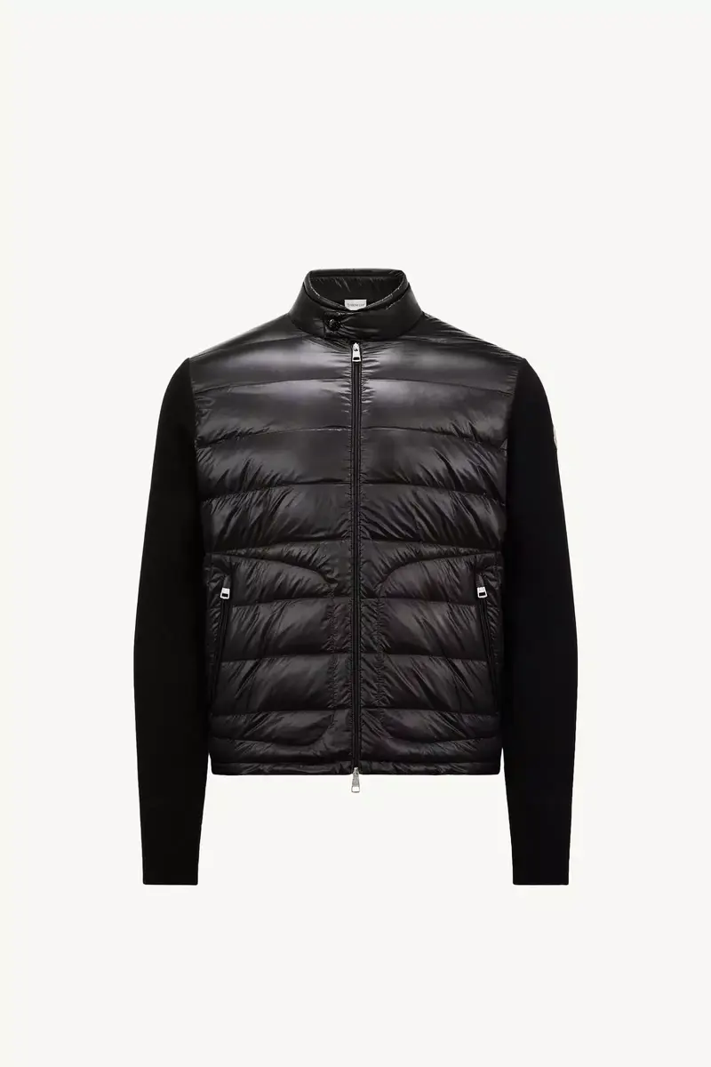 Moncler Padded Wool Zip-up Cardigan | Thumbnail 2 Moncler Padded Wool Zip-up Cardigan | Thumbnail 2