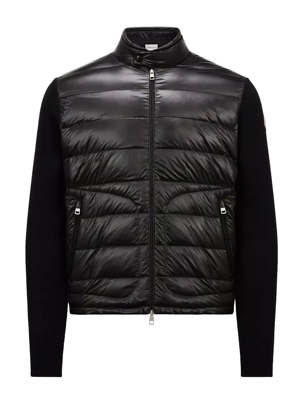 Padded Wool Zip-up Cardigan