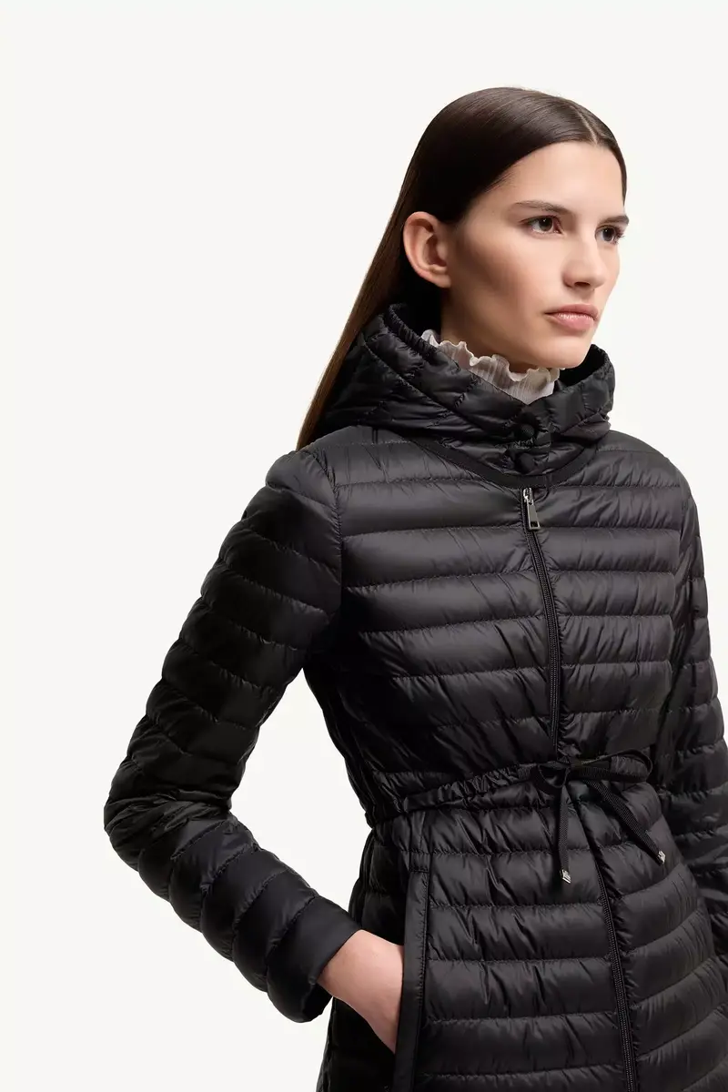 Moncler Barbel Hooded Fit & Flare Long Down Jacket | Thumbnail 7