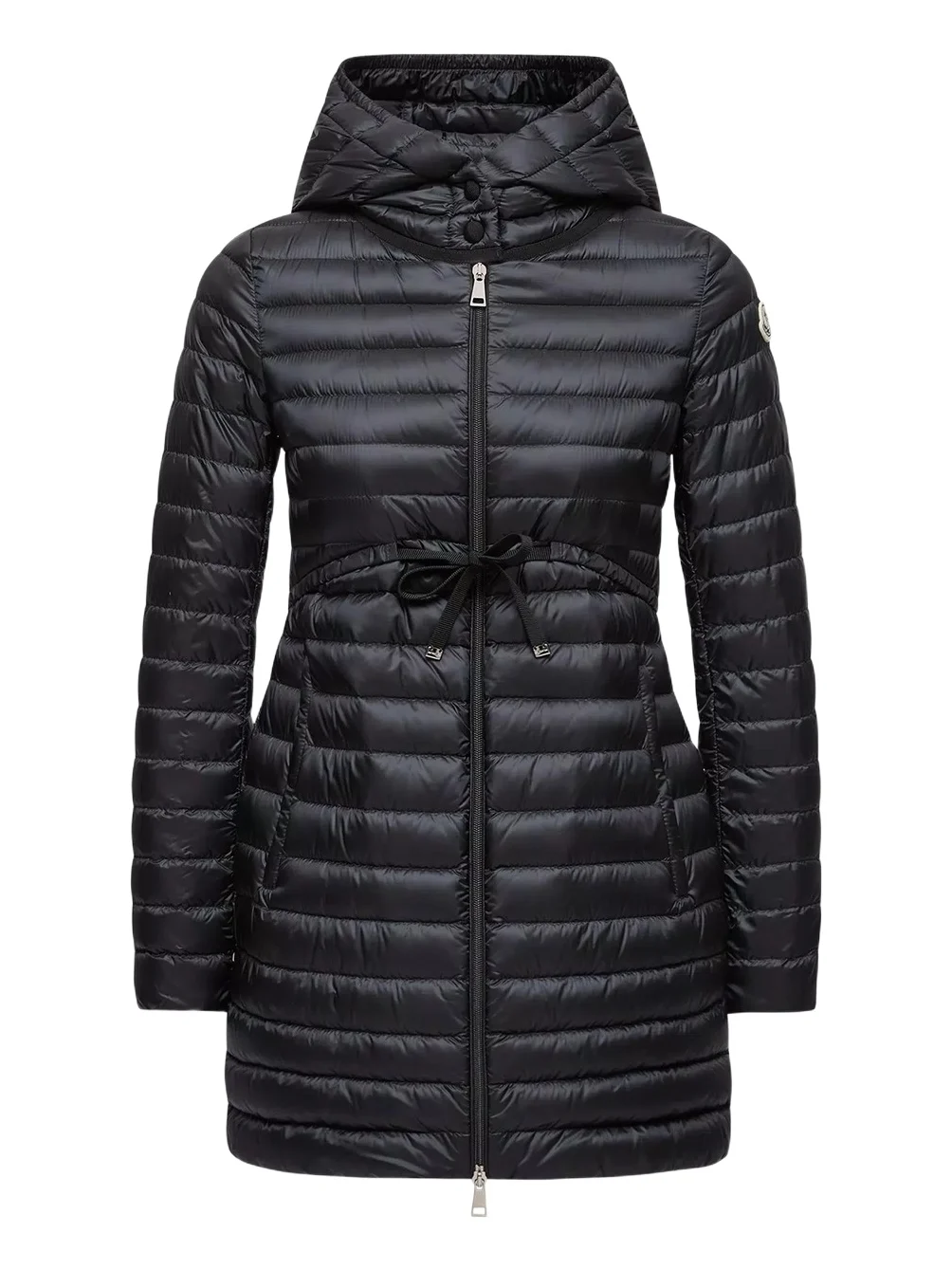 Moncler Barbel Hooded Fit & Flare Long Down Jacket