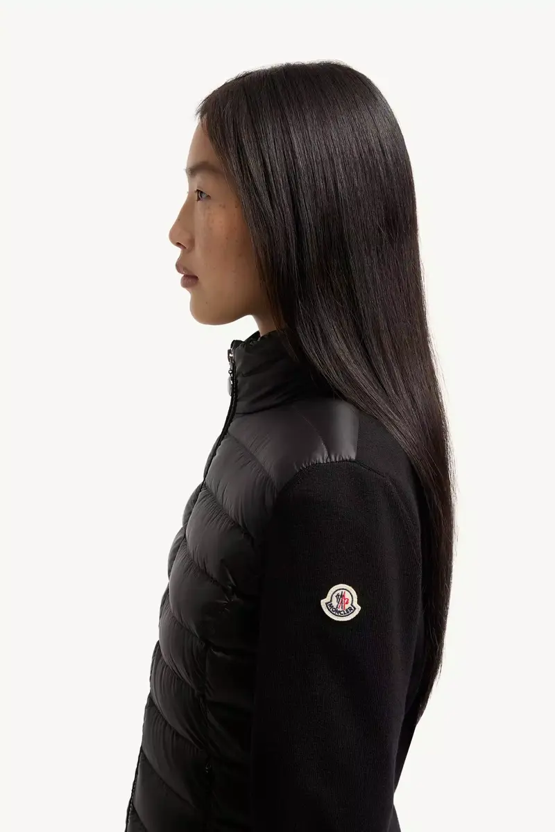Moncler Padded Wool Zip-up Cardigan | Thumbnail 4 Moncler Padded Wool Zip-up Cardigan | Thumbnail 4