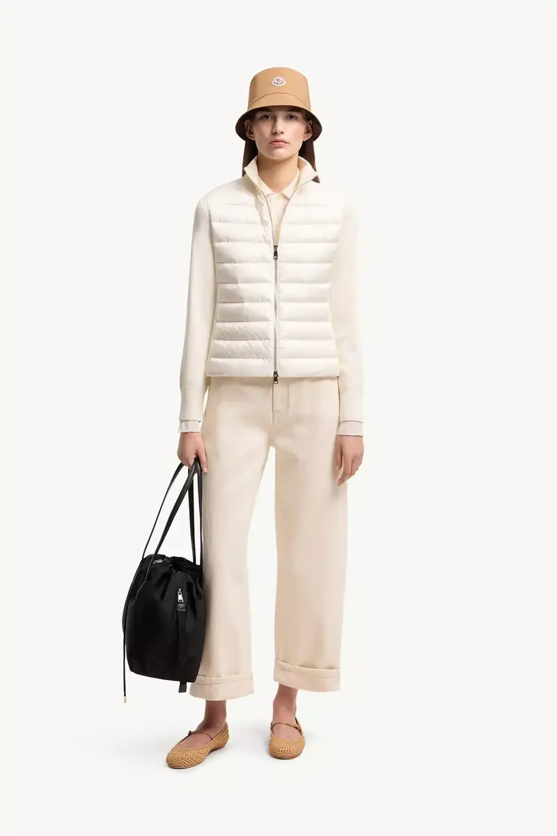 Moncler Padded Wool Zip-up Cardigan | Thumbnail 3 Moncler Padded Wool Zip-up Cardigan | Thumbnail 3