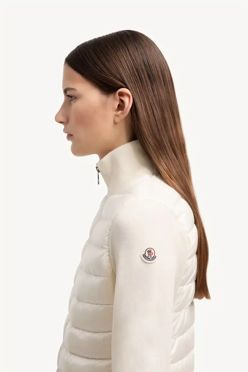 Moncler Padded Wool Zip-up Cardigan | Thumbnail 4 Moncler Padded Wool Zip-up Cardigan | Thumbnail 4