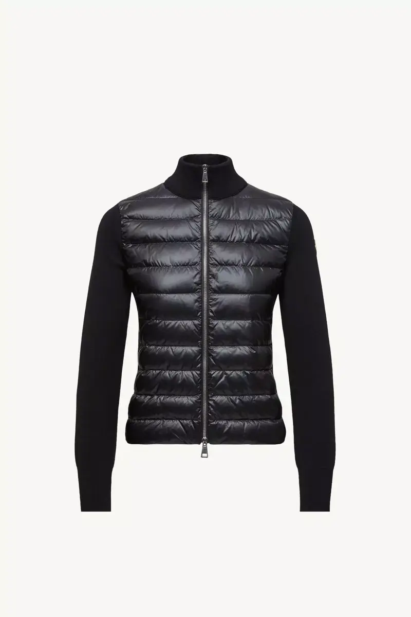 Moncler Padded Wool Zip-up Cardigan | Thumbnail 2 Moncler Padded Wool Zip-up Cardigan | Thumbnail 2
