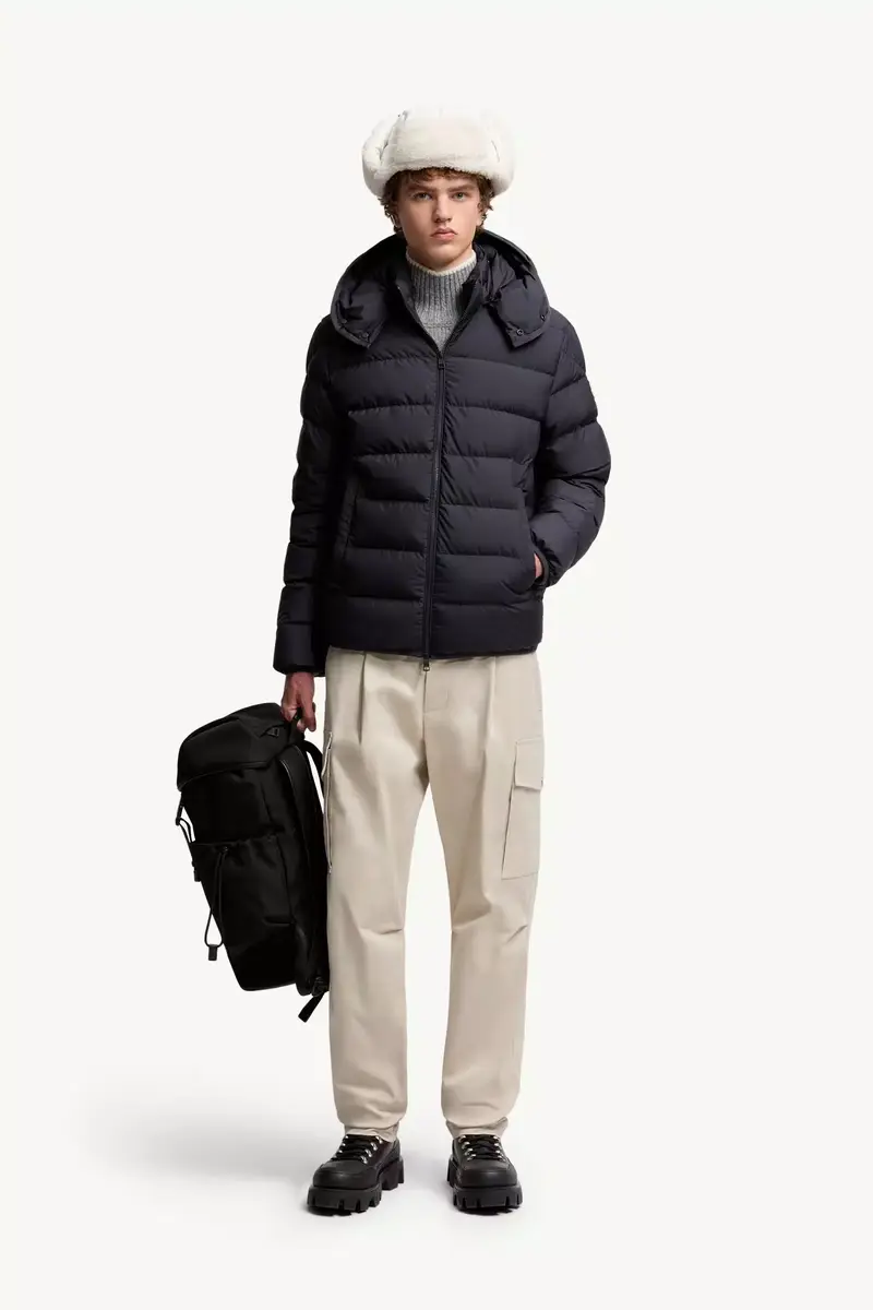 Moncler Montbrocq Hooded Short Down Jacket | Thumbnail 3