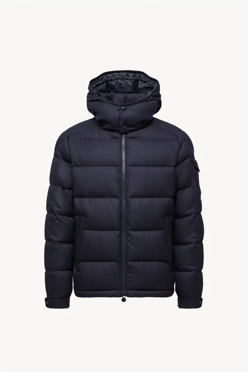 Moncler Montgenevre Hooded Wool Flannel Short Down Jacket | Thumbnail 2