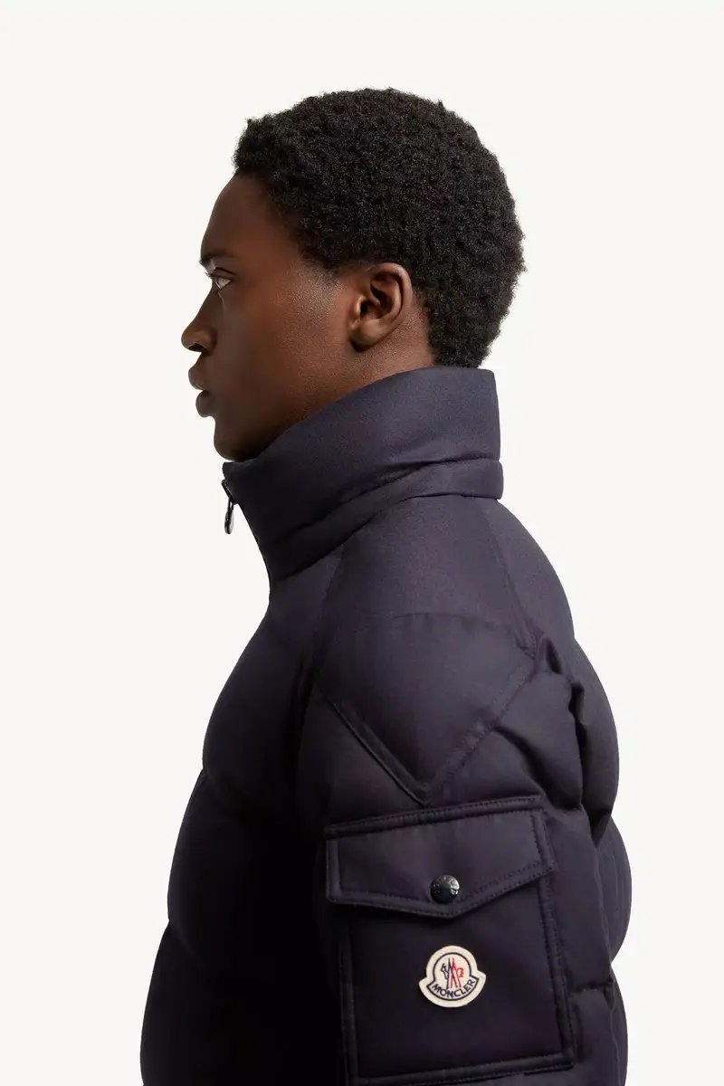 Moncler Montgenevre Hooded Wool Flannel Short Down Jacket | Thumbnail 4