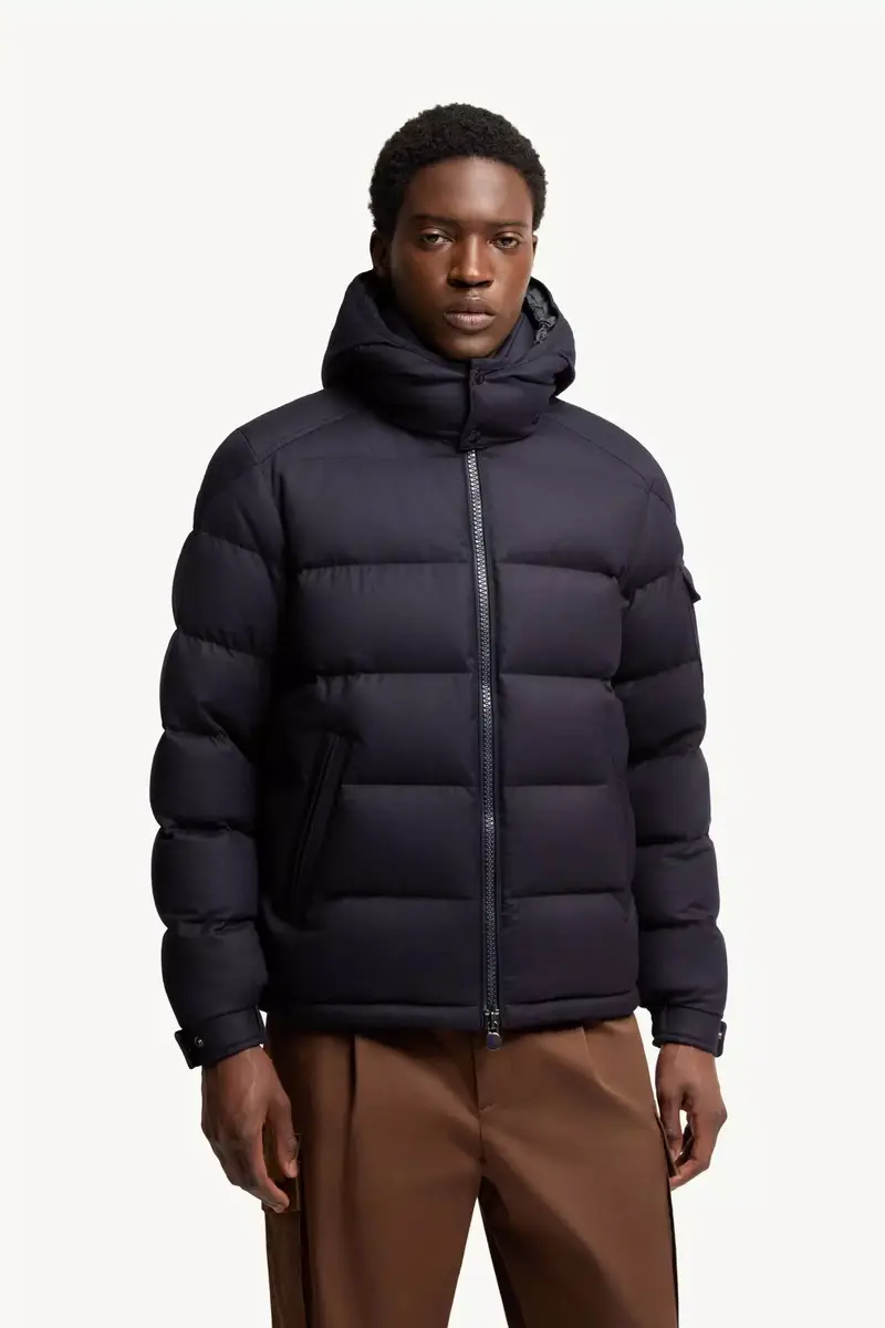 Moncler Montgenevre Hooded Wool Flannel Short Down Jacket | Thumbnail 5