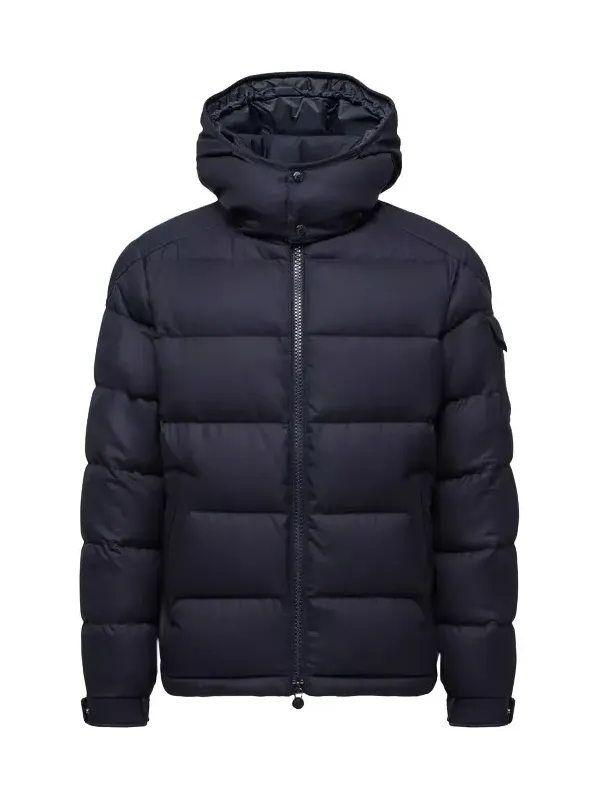 Montgenevre Hooded Wool Flannel Short Down Jacket Montgenevre Hooded Wool Flannel Short Down Jacket