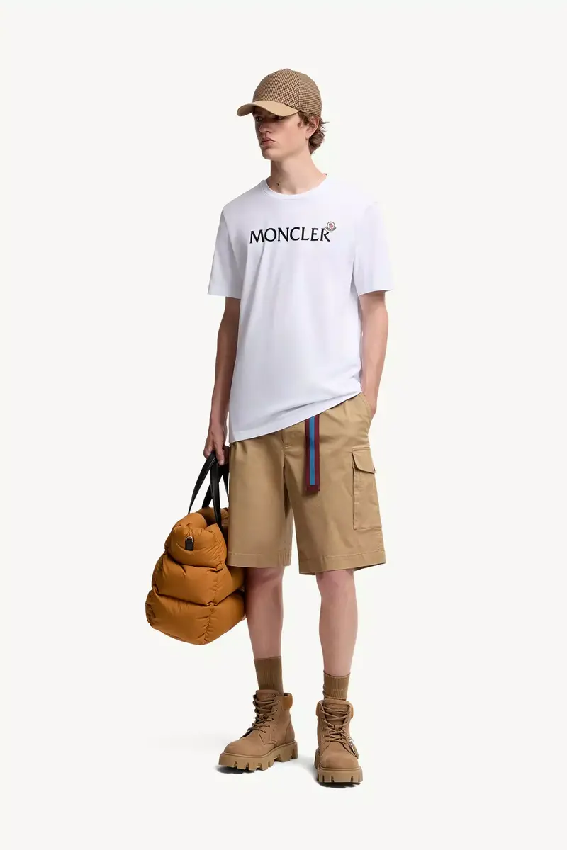 Moncler Flocked Logo Cotton T-shirt | Thumbnail 2