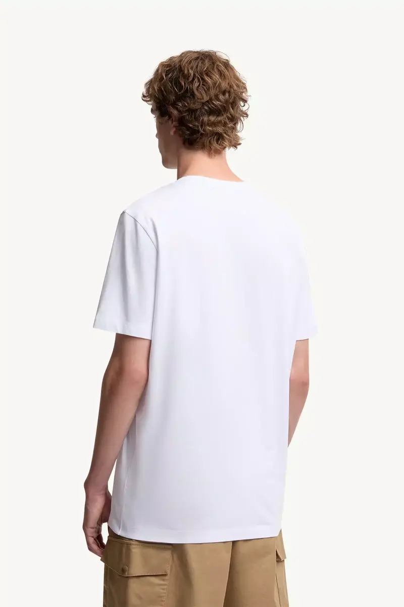 Moncler Flocked Logo Cotton T-shirt | Thumbnail 5