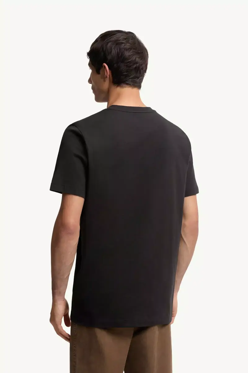 Moncler Flocked Logo Cotton T-shirt | Thumbnail 6 Moncler Flocked Logo Cotton T-shirt | Thumbnail 6
