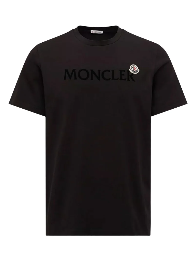 Flocked Logo Cotton T-shirt