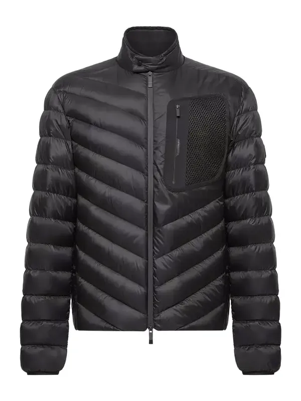 Mackinac Diagonal-quilted Down Biker Jacket