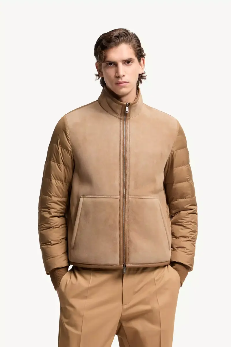 Moncler Crachin Reversible Shearling & Nappa Short Down Jacket | Thumbnail 5 Moncler Crachin Reversible Shearling & Nappa Short Down Jacket | Thumbnail 5