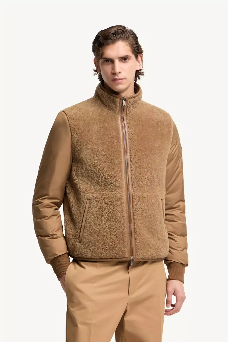Moncler Crachin Reversible Shearling & Nappa Short Down Jacket | Thumbnail 7 Moncler Crachin Reversible Shearling & Nappa Short Down Jacket | Thumbnail 7