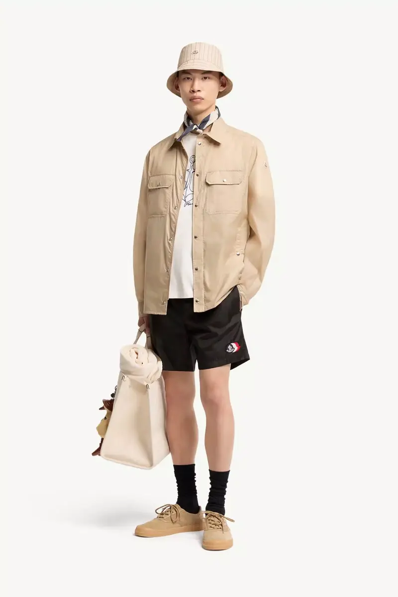 Moncler Logo Patch Swim Shorts | Thumbnail 3
