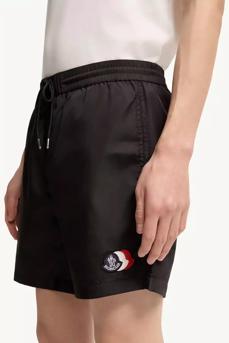 Moncler Logo Patch Swim Shorts | Thumbnail 4