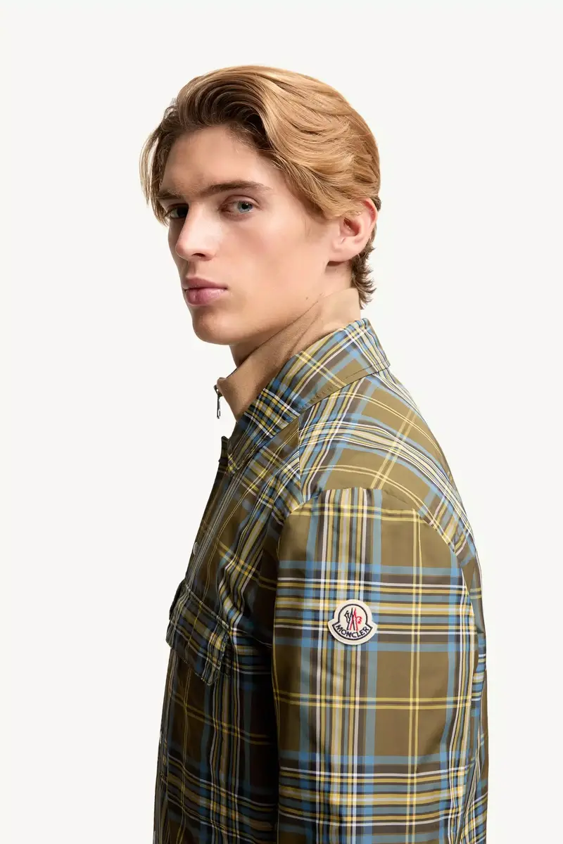 Moncler Monogram Checked Shirt Jacket | Thumbnail 4 Moncler Monogram Checked Shirt Jacket | Thumbnail 4