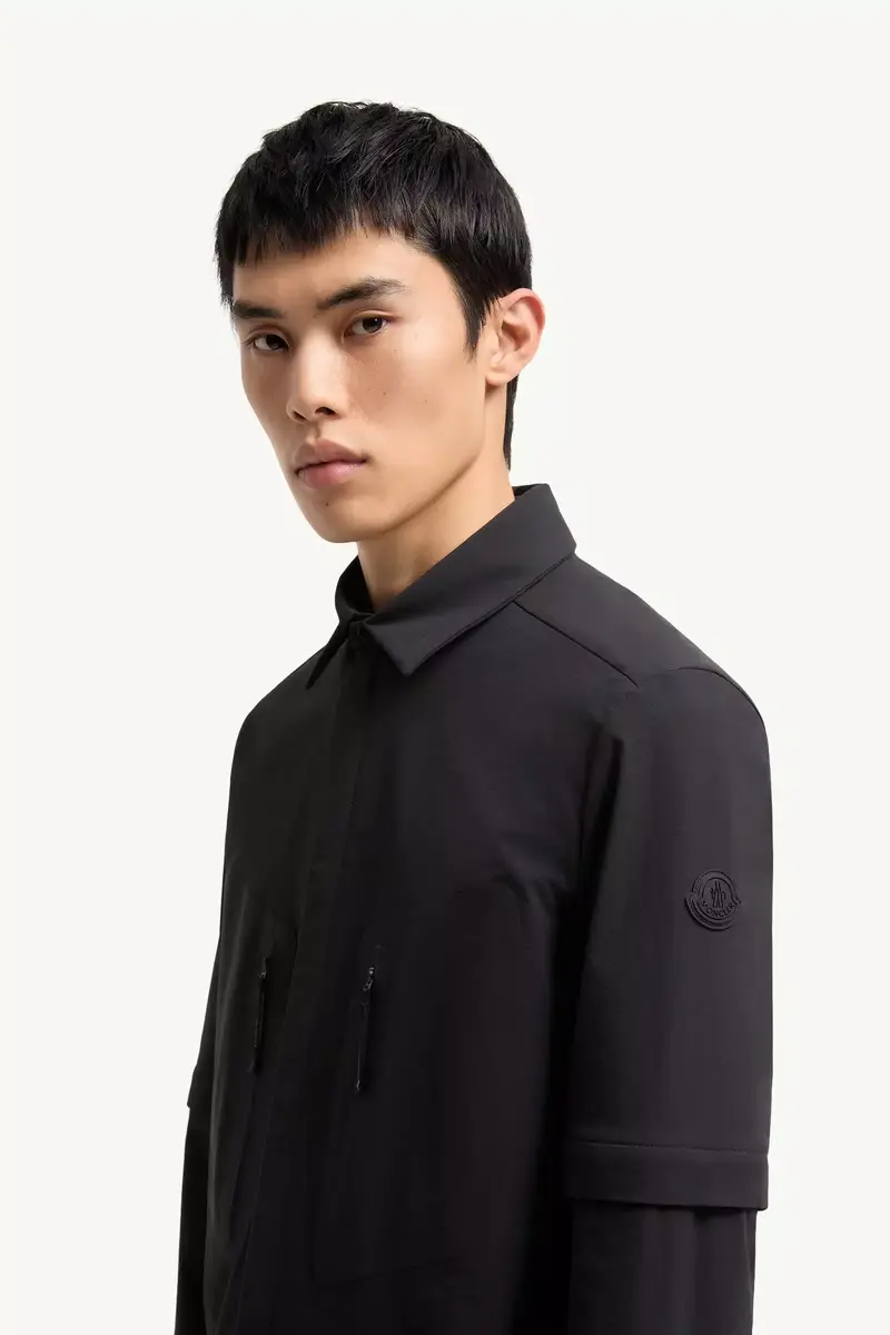 Moncler Logo 2-in1 Shirt Jacket | Thumbnail 4 Moncler Logo 2-in1 Shirt Jacket | Thumbnail 4