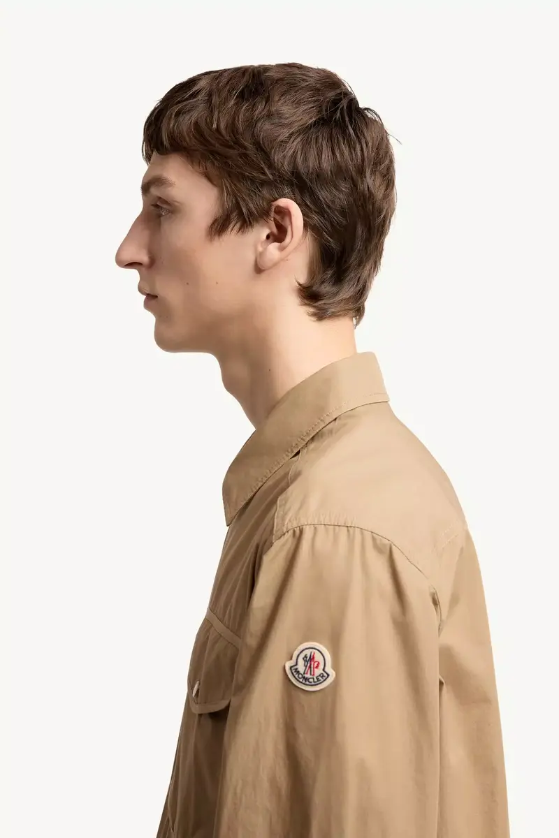 Moncler Cotton Poplin Long Sleeve Zip-up Shirt Jacket | Thumbnail 4