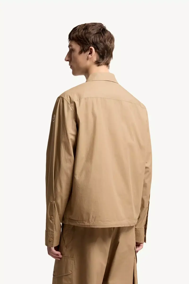 Moncler Cotton Poplin Long Sleeve Zip-up Shirt Jacket | Thumbnail 6
