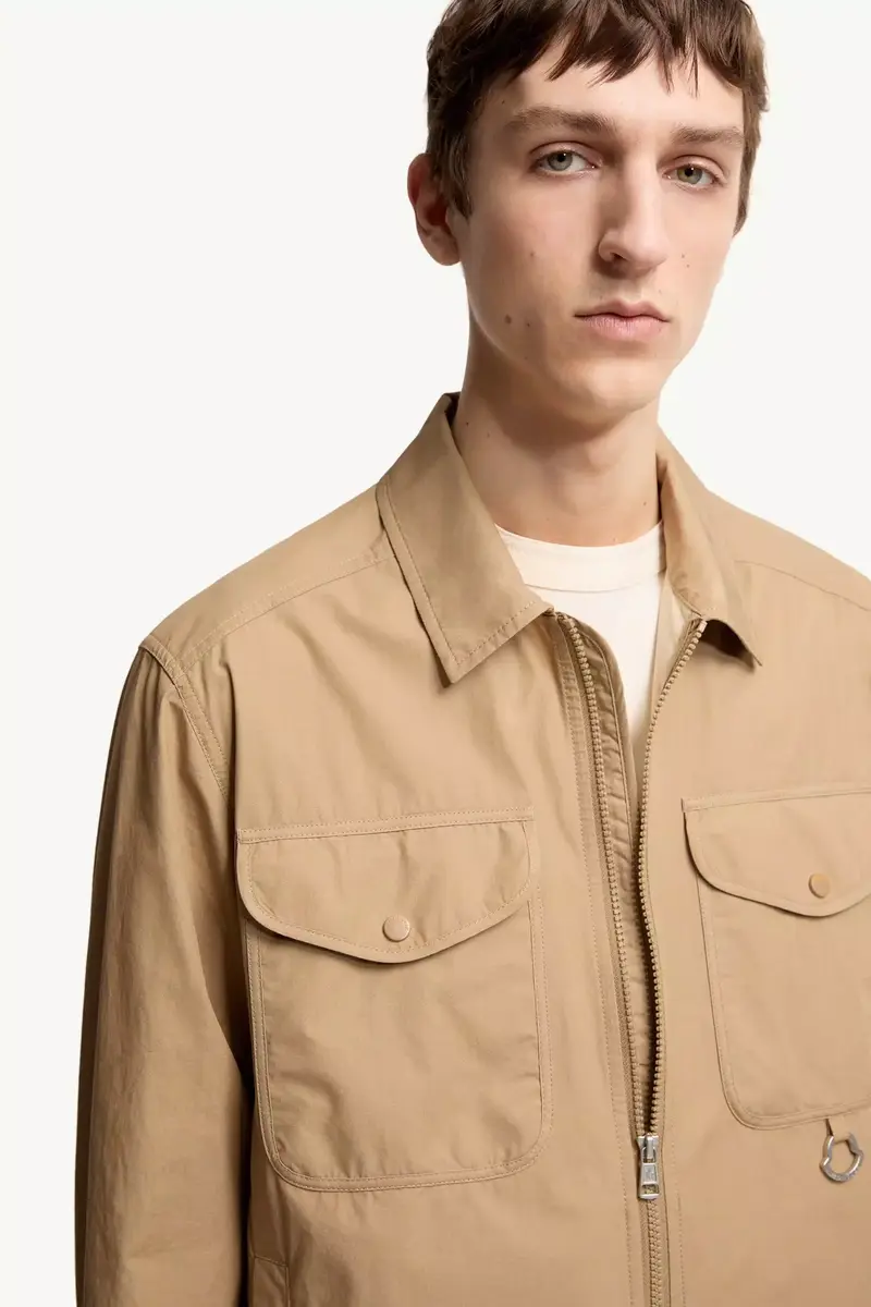 Moncler Cotton Poplin Long Sleeve Zip-up Shirt Jacket | Thumbnail 7