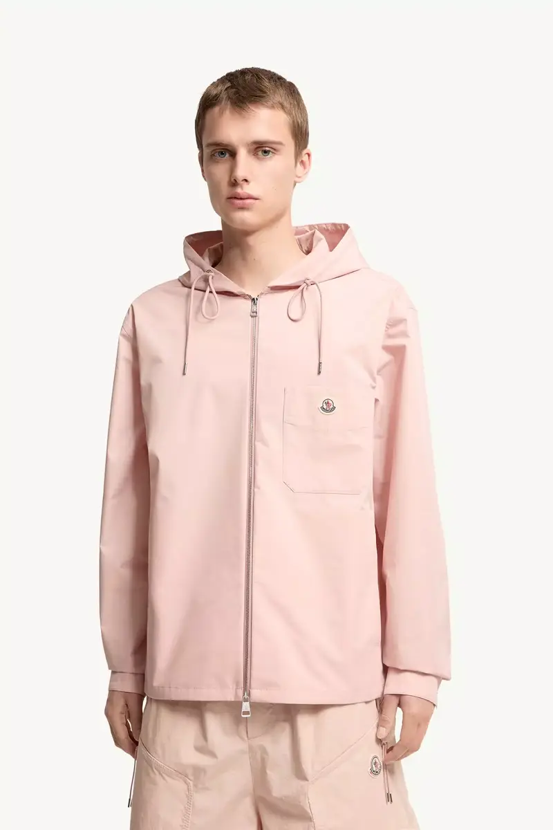 Moncler Cotton Blend Poplin Hooded Jacket | Thumbnail 5