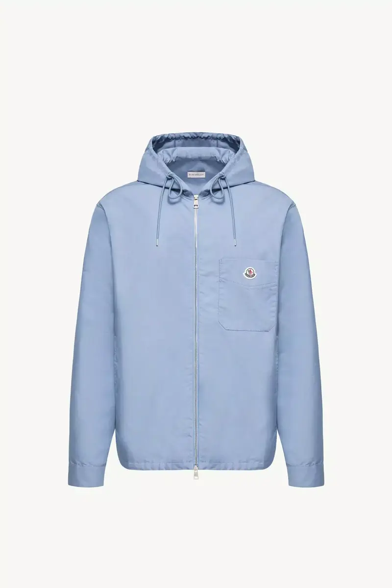 Moncler Cotton Blend Poplin Hooded Shirt Jacket | Thumbnail 2 Moncler Cotton Blend Poplin Hooded Shirt Jacket | Thumbnail 2