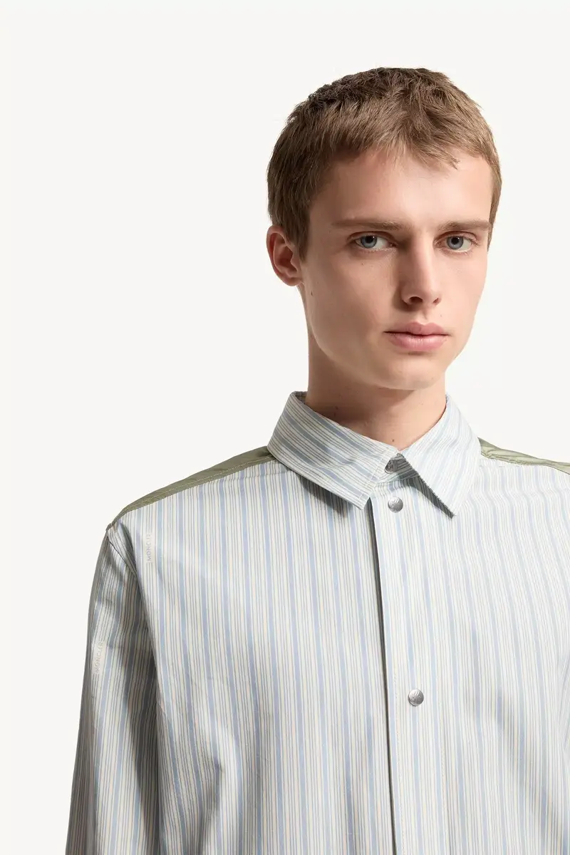 Moncler Striped Cotton Poplin Shirt | Thumbnail 8