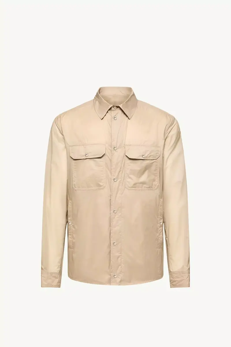 Moncler Logo Patch Long Sleeve Shirt Jacket | Thumbnail 2 Moncler Logo Patch Long Sleeve Shirt Jacket | Thumbnail 2
