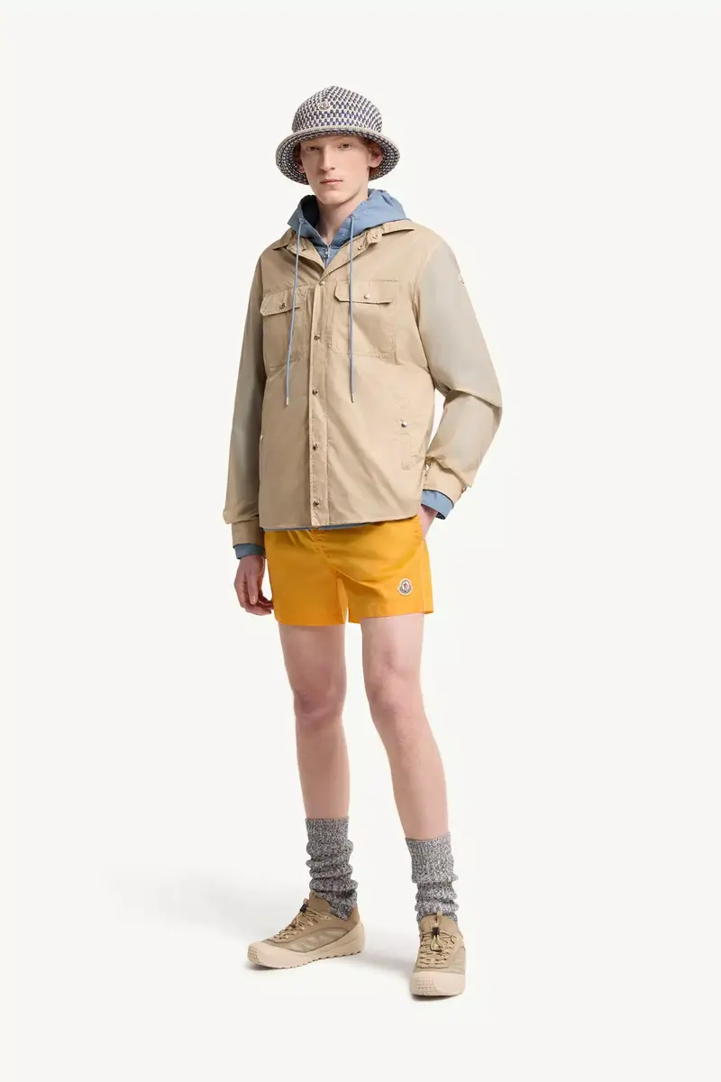 Moncler Logo Patch Long Sleeve Shirt Jacket | Thumbnail 3 Moncler Logo Patch Long Sleeve Shirt Jacket | Thumbnail 3