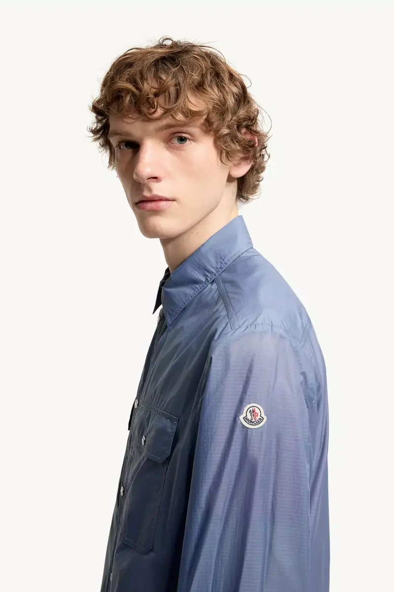 Moncler Logo Patch Long Sleeve Shirt Jacket | Thumbnail 4 Moncler Logo Patch Long Sleeve Shirt Jacket | Thumbnail 4