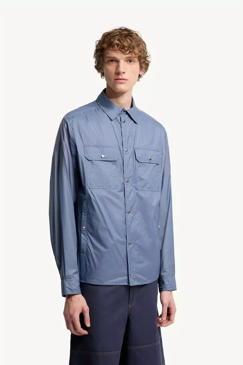 Moncler Logo Patch Long Sleeve Shirt Jacket | Thumbnail 5 Moncler Logo Patch Long Sleeve Shirt Jacket | Thumbnail 5
