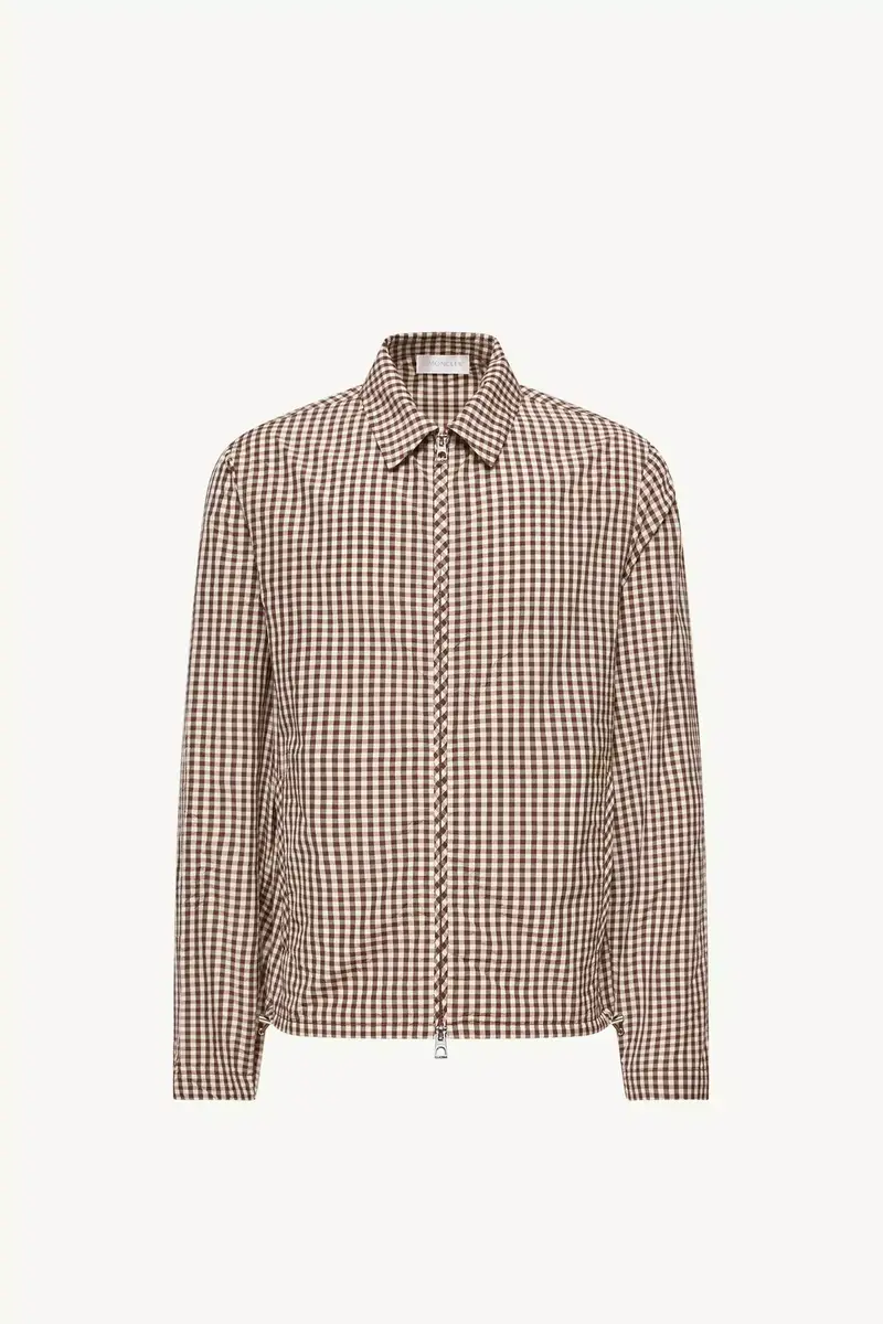 Moncler Vichy Cotton Blend Zip-up Shirt Jacket | Thumbnail 2
