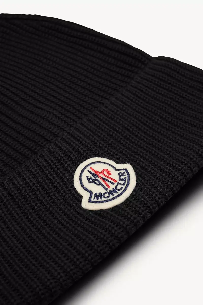 Moncler Logo Cotton Beanie | Thumbnail 5 Moncler Logo Cotton Beanie | Thumbnail 5