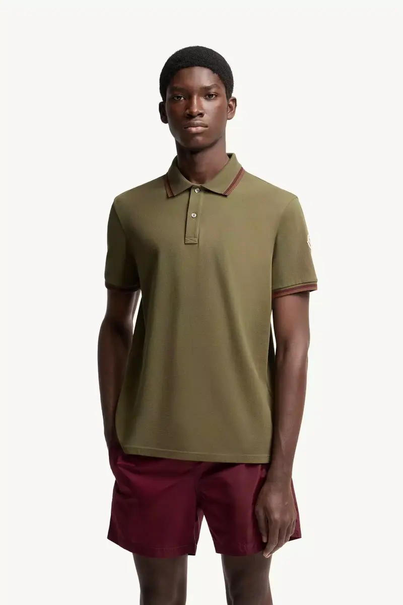 Moncler Double Collar Cotton Piquet Polo Shirt | Thumbnail 5 Moncler Double Collar Cotton Piquet Polo Shirt | Thumbnail 5